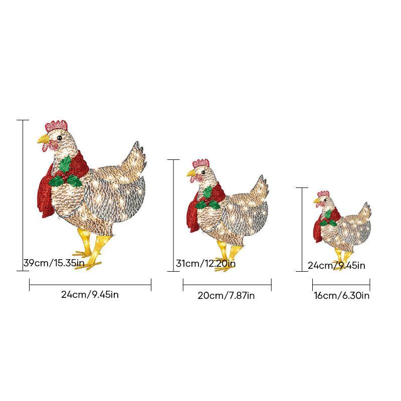 BowLift | Bright Chicken with Scarf Christmas Decoration