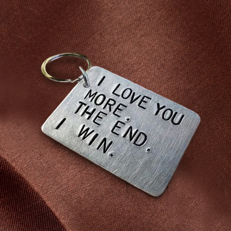 BowLift | "I love you more The end I win" Funny keychain