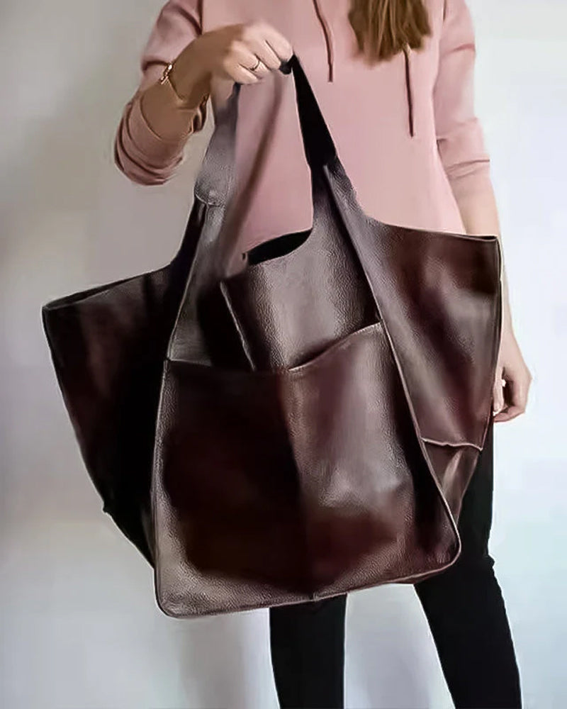 BowLift | Chic & Sustainable Leather Bag with Large Capacity - Elegant, Versatile Women's Handbag