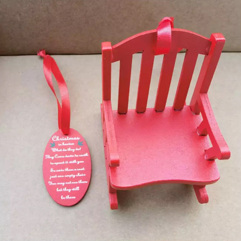 BowLift | Christmas Wooden Craft Small Rocking Chair Ornament