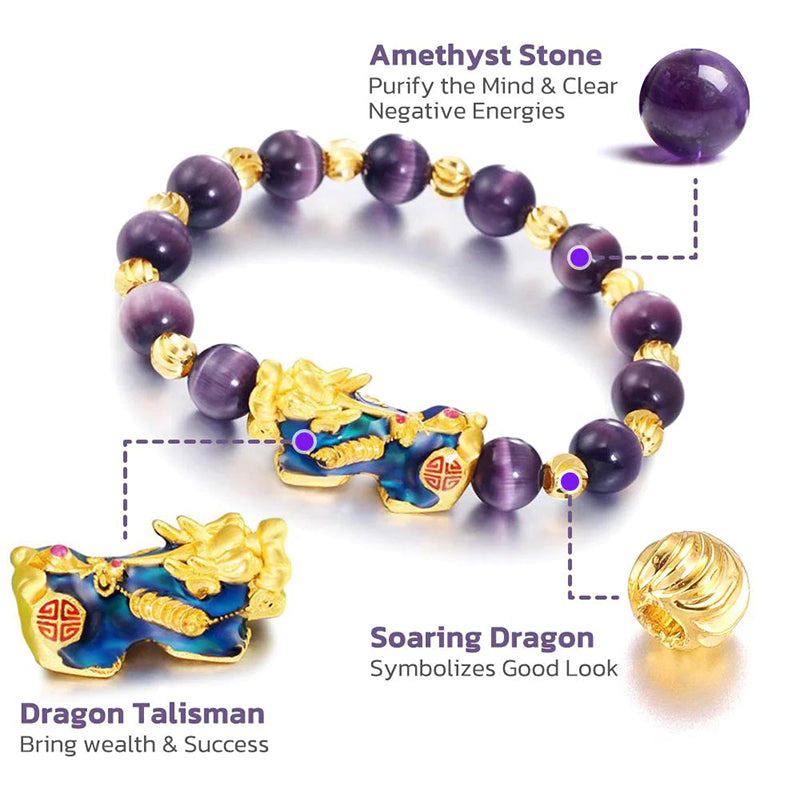 BowLift | FengShui Pi Xiu Amethyst Bracelet
