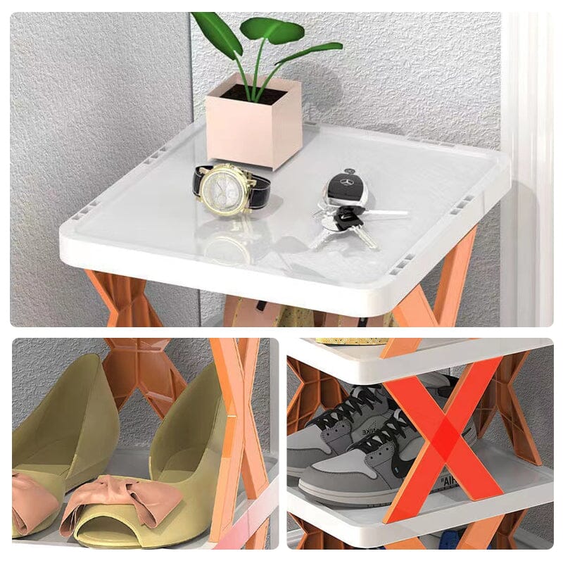 BowLift | Foldable Multi-Layer Shoe Rack, Shoe Storage Organizer