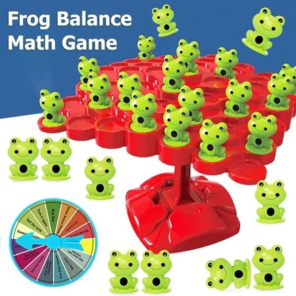 BowLift | Balance Board Game | Montessori Learning Toy | Colorful Frog Design