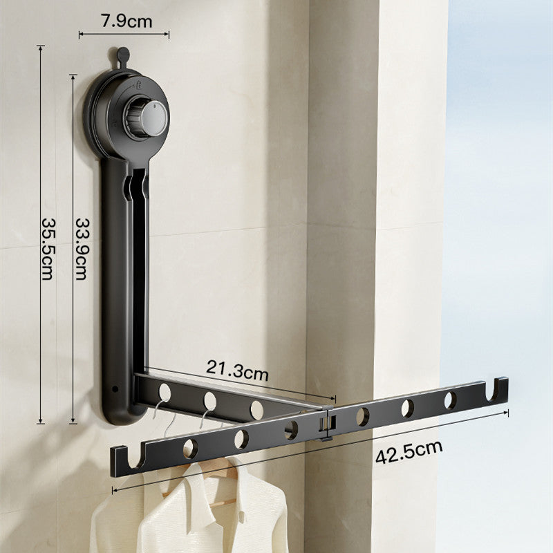 BowLift | Foldable Suction Cup Clothes Drying Rack for Windows