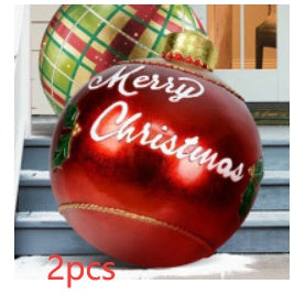 BowLift | Inflatable Christmas Ball Outdoor Decoration 60cm – Weather Resistant PVC Christmas Decoration