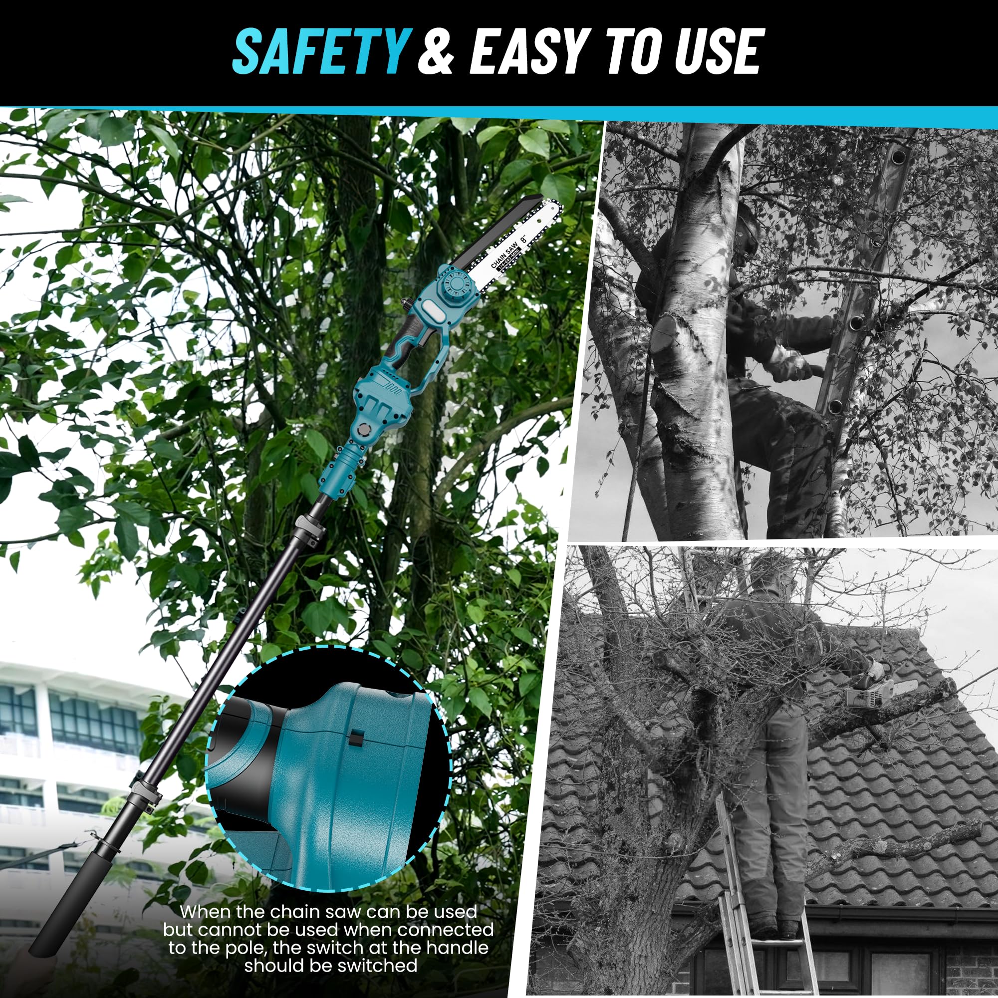 BowLift | 2-in-1 Cordless Chainsaw & Pole Saw