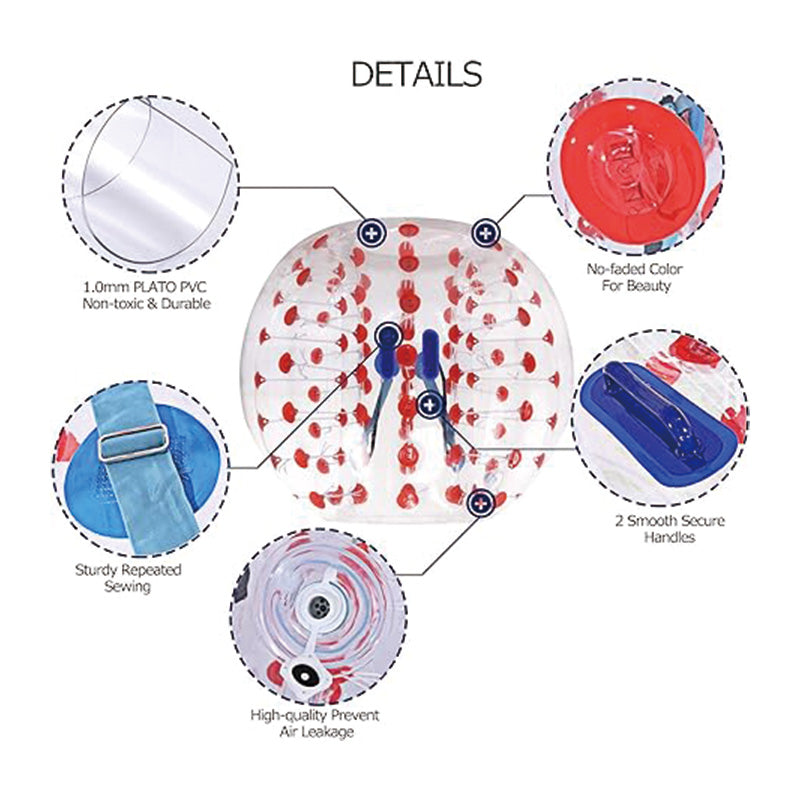 BowLift | Inflatable Bumper Ball 1-Pack, 5FT Body Sumo Zorb Balls for Teen & Adult, 0.8mm Thick PVC Human Hamster Bubble Balls for Outdoor Team Gaming Play, Outdoor Inflatable Toys