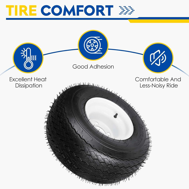 BowLift | 18x8.50-8" Mower Centered Hub Tires 2 Pack 2.83" Greased Bushing Tires for Riding Lawnmowers