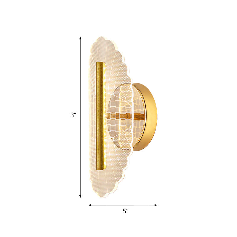 BowLift | Metallic geometric wall lamp minimalist LED golden wall lighting idea in white/warm light for the living room