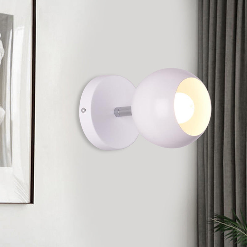 BowLift | Retro Style Global Wall Lighting 1 Light Metal Wall Lamp in White for Living Room
