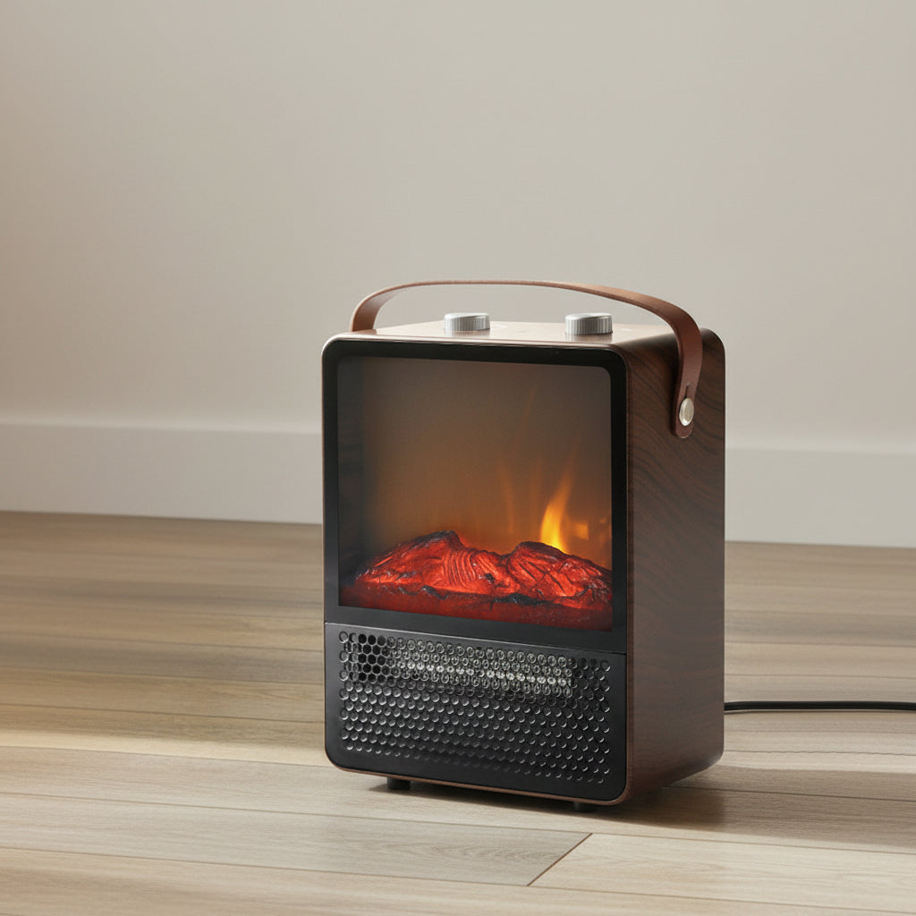 BowLift | Electric Space Heater Realistic Fireplace Flame Display
