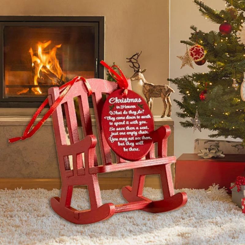 BowLift | Christmas Wooden Craft Small Rocking Chair Ornament