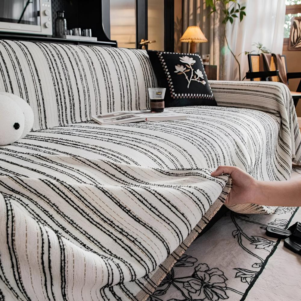 BowLift | Regal Stripes Chenille Sofa Cover