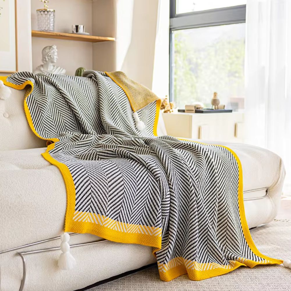BowLift | Golden Chevron Luxe Blanket
