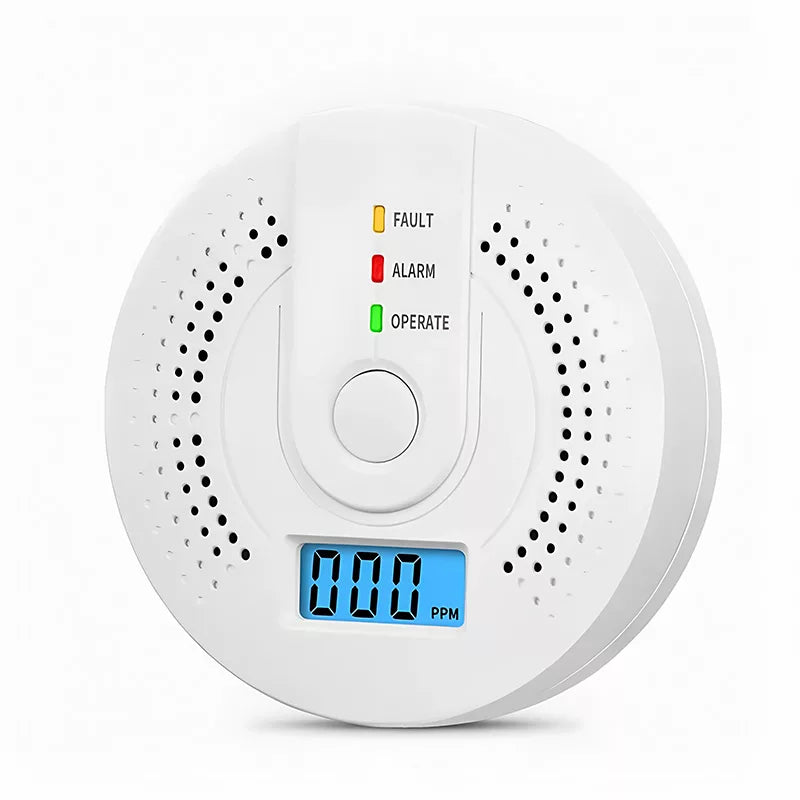 BowLift | Carbon Monoxide Detector | Reliable Alarm Sensor with LCD Display for Home Safety