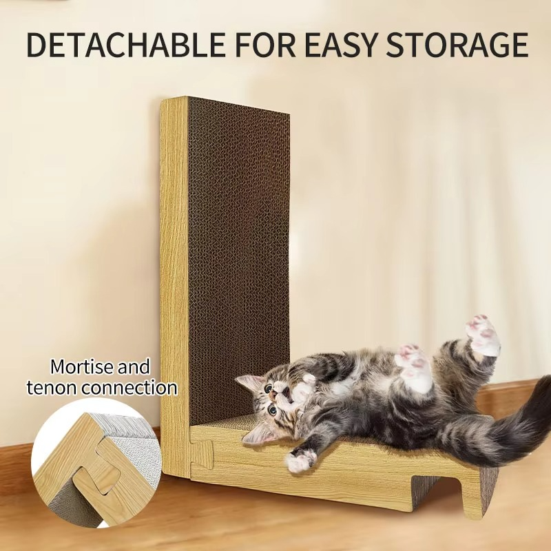 BowLift | Durable L-Shaped Cat Scratching Post with Claw-Grinding Board