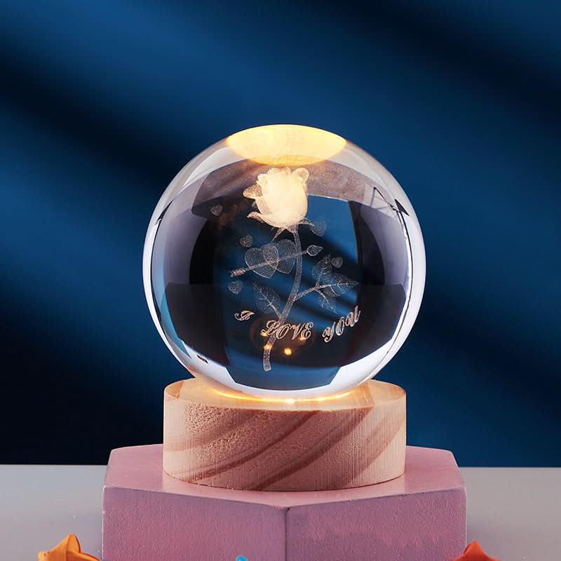 BowLift | Elegant 3D LED night lamp with sparkling crystal shine