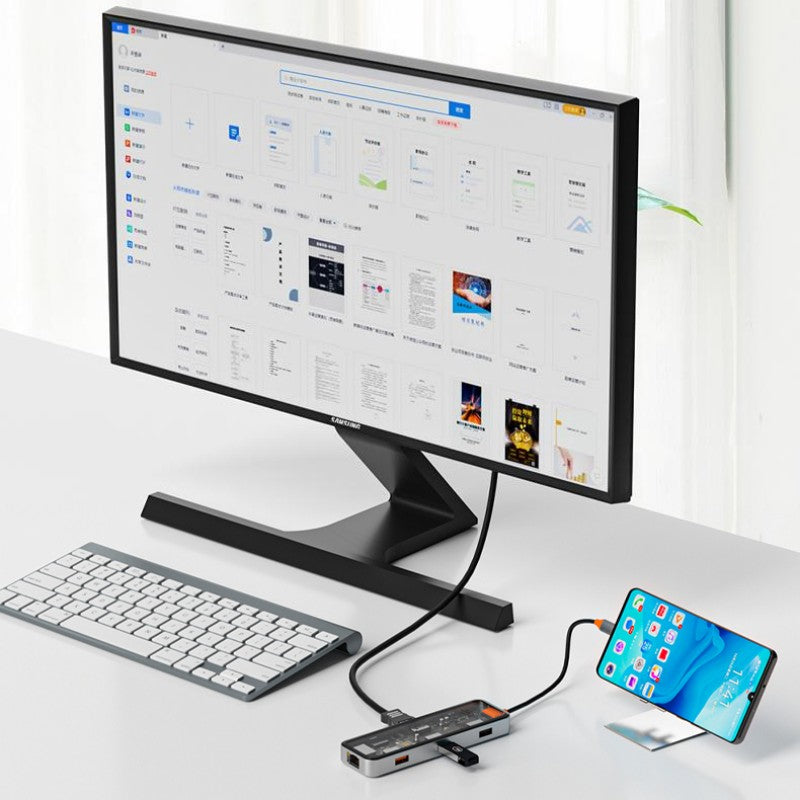 BowLift | Eight-In-One Multi-Interface Transparent Expansion Dock