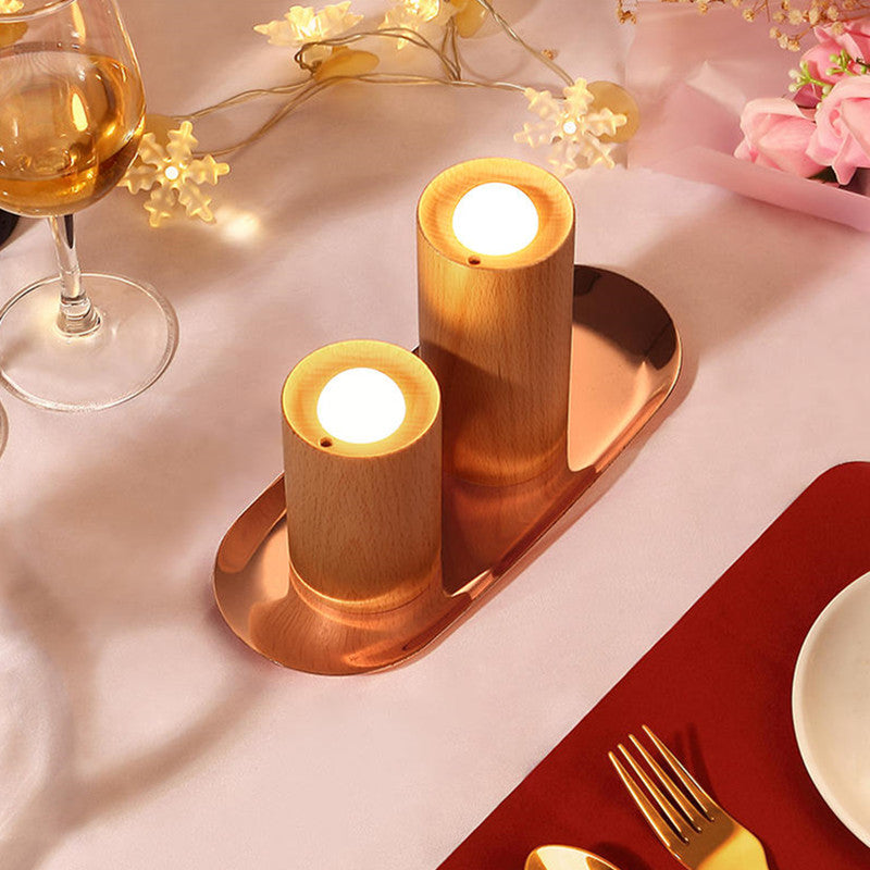 BowLift | Wooden Creative Candlelight Airflow Blowing Control Night Light