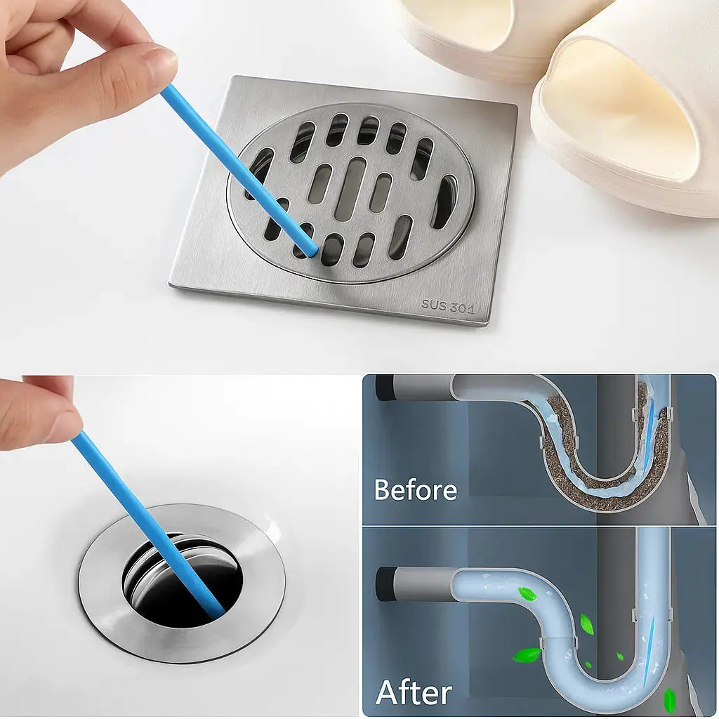 BowLift | Drain Cleaner Sticks – Breaks down grease, soap, and organic residues (Set of 12)