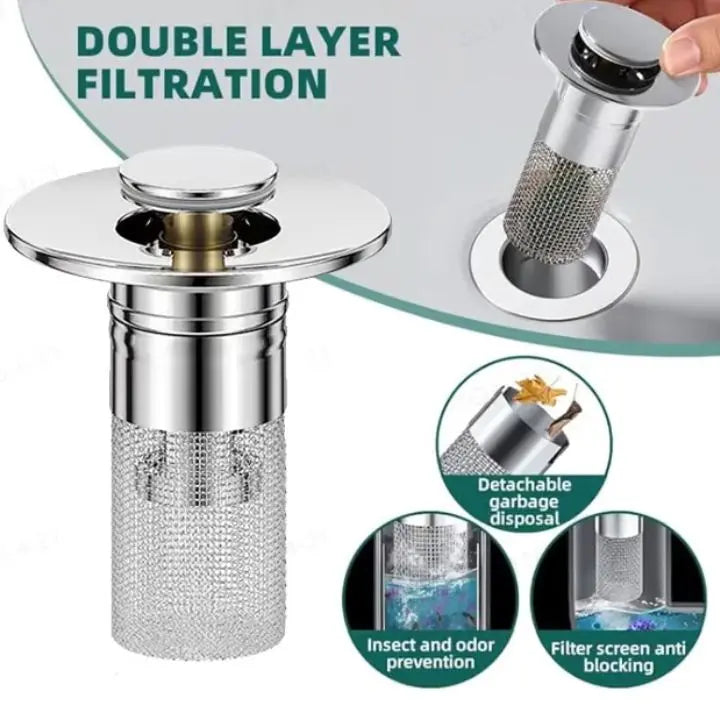 BowLift | Drain strainer against clogging with pop-up function