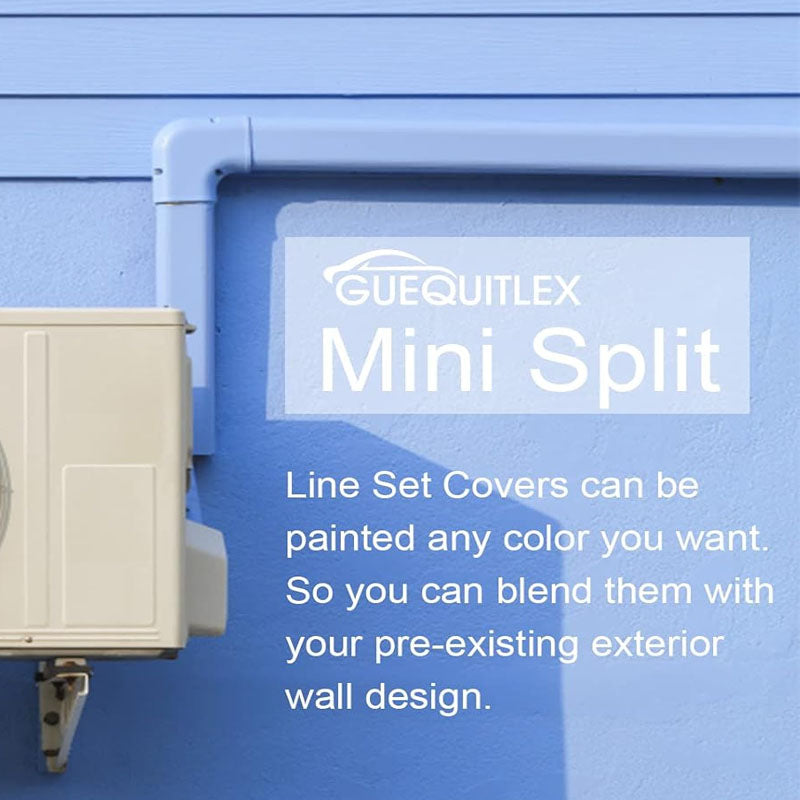 BowLift | Mini Split Line Accessories Set Cover PVC Decorative Pipe Line Cover For Air Conditioner for Outside Heat Pumps Tubing Cover