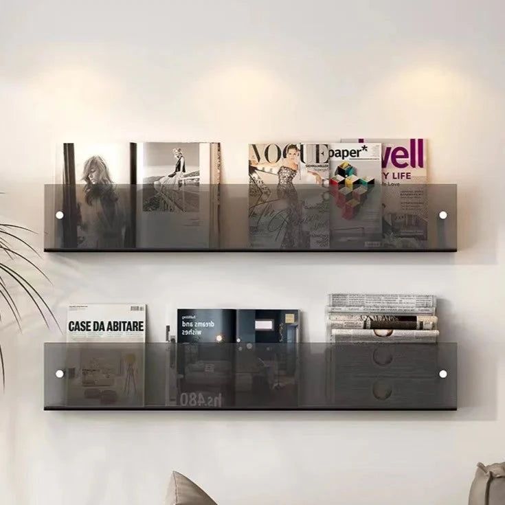 BowLift | ClearLine – Stylish Acrylic Wall Shelf for Magazines