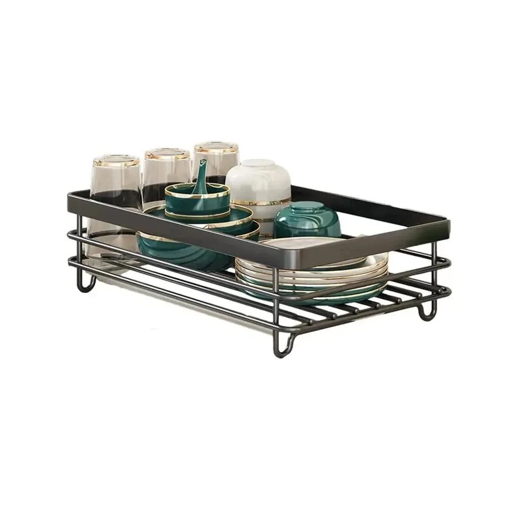 BowLift | Adjustable Stainless Steel Dish Drying Rack – Space-Saving Kitchen Drainer for Plates, Glasses & Cutlery
