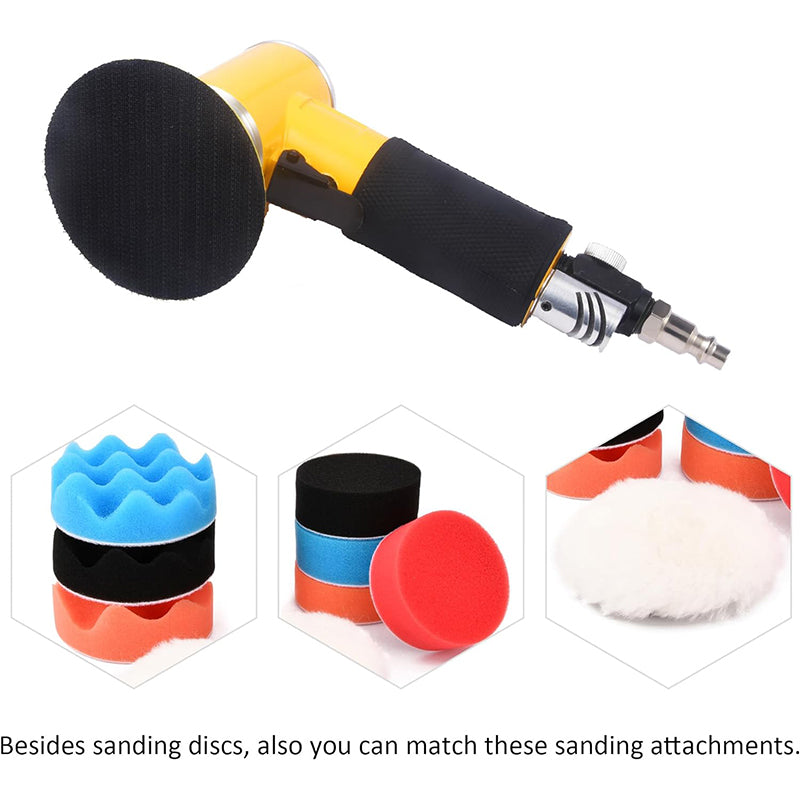 BowLift | 2"3" Mini Air Sander Pneumatic Random Orbital Sander High Speed Air Polisher for Auto Body Work, Woodworking