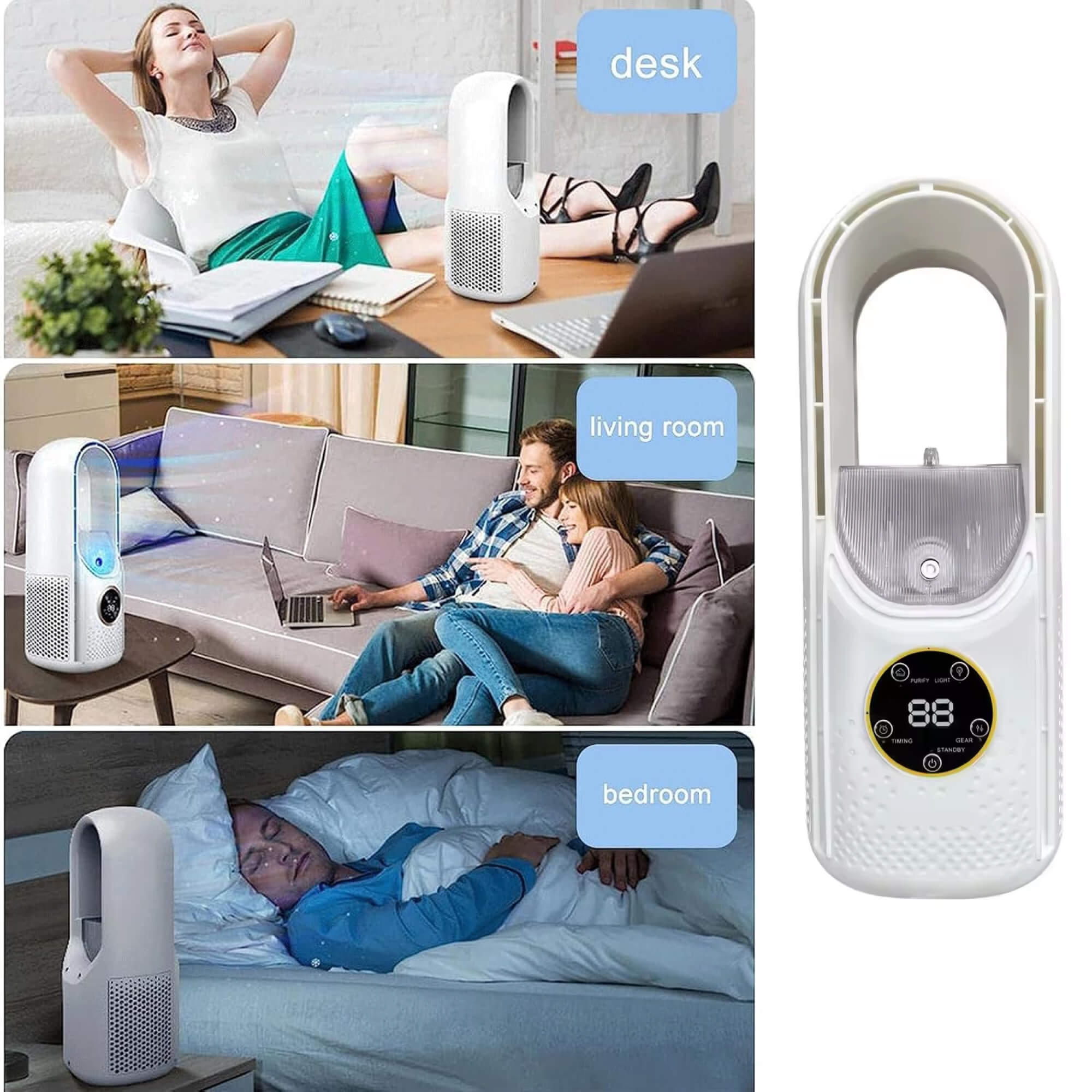 BowLift | Bladeless Portable Air Conditioner | Ultra-Quiet, Ergonomic Design & Ideal for Home and Office Use