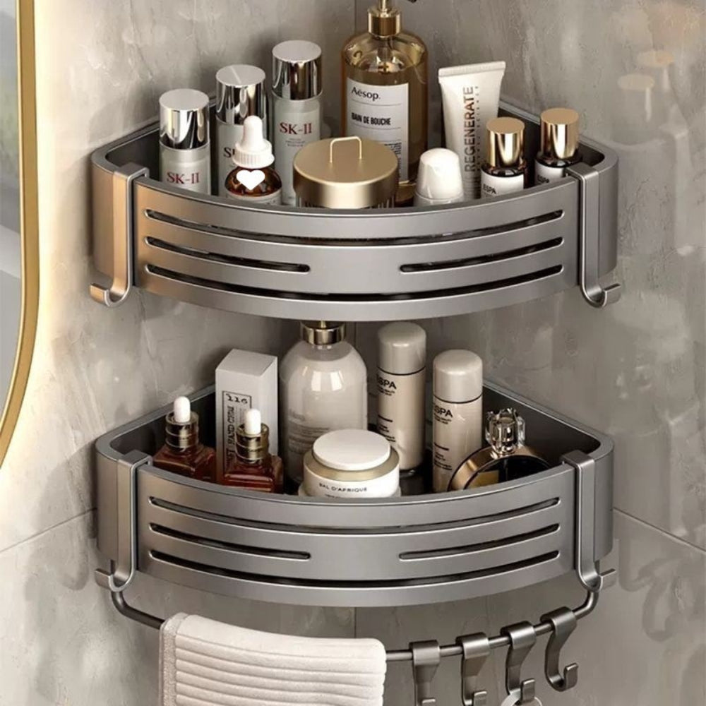 BowLift | Aluminum Corner Shower Caddy Rack