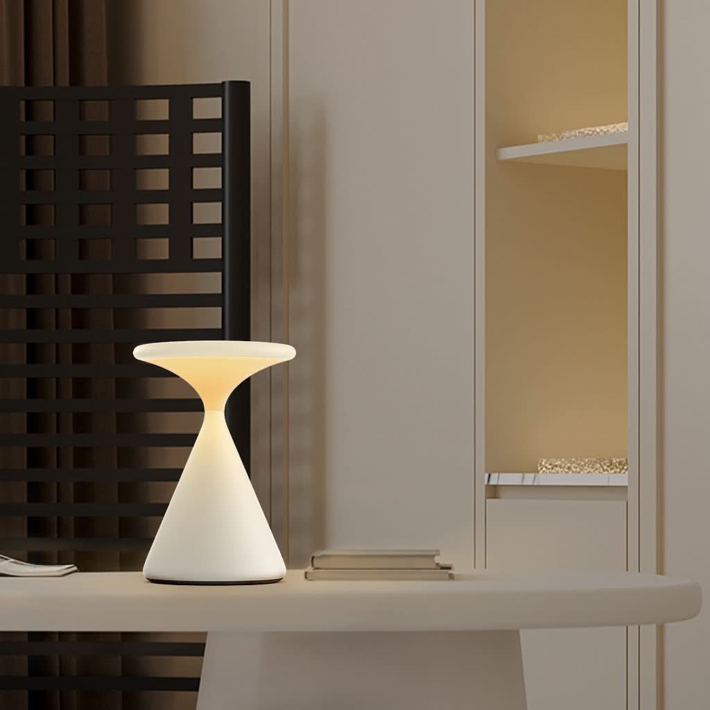 BowLift | Hourglass Cordless LED Table Lamp with Touch Dimmer