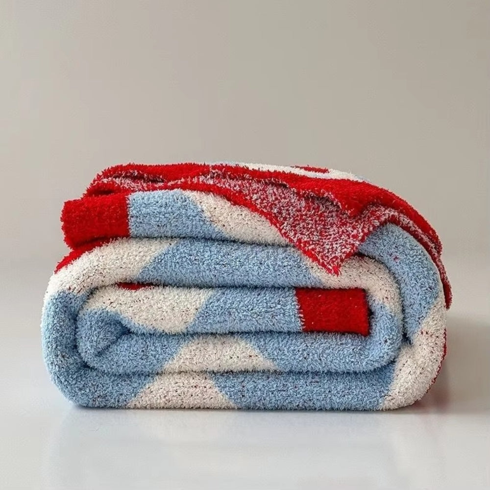 BowLift | Argyle Scarlet Heart Soft Blanket