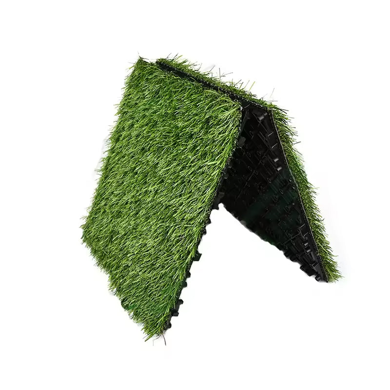 BowLift | 18 Pcs 12 x 12 Synthetic Grass Square Mats Artificial Grass Turf Patch Tiles Diy Grass Decoration