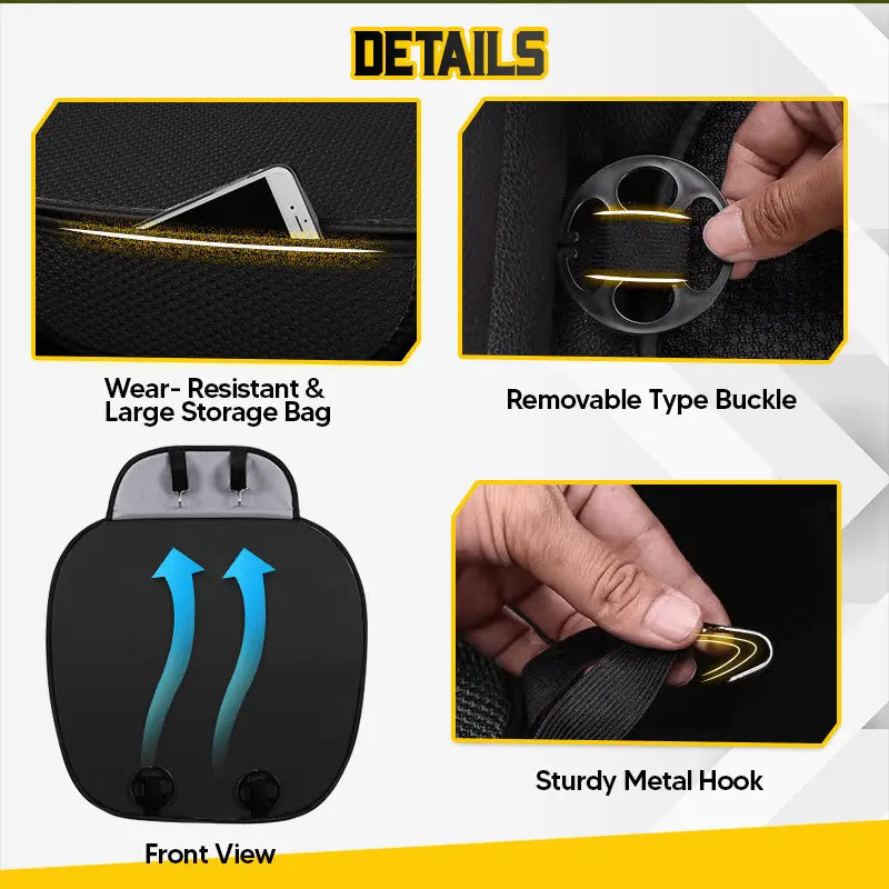 BowLift | Breathable & Non-Slip Cotton Car Seat Cover Complete Set - Universal Fit