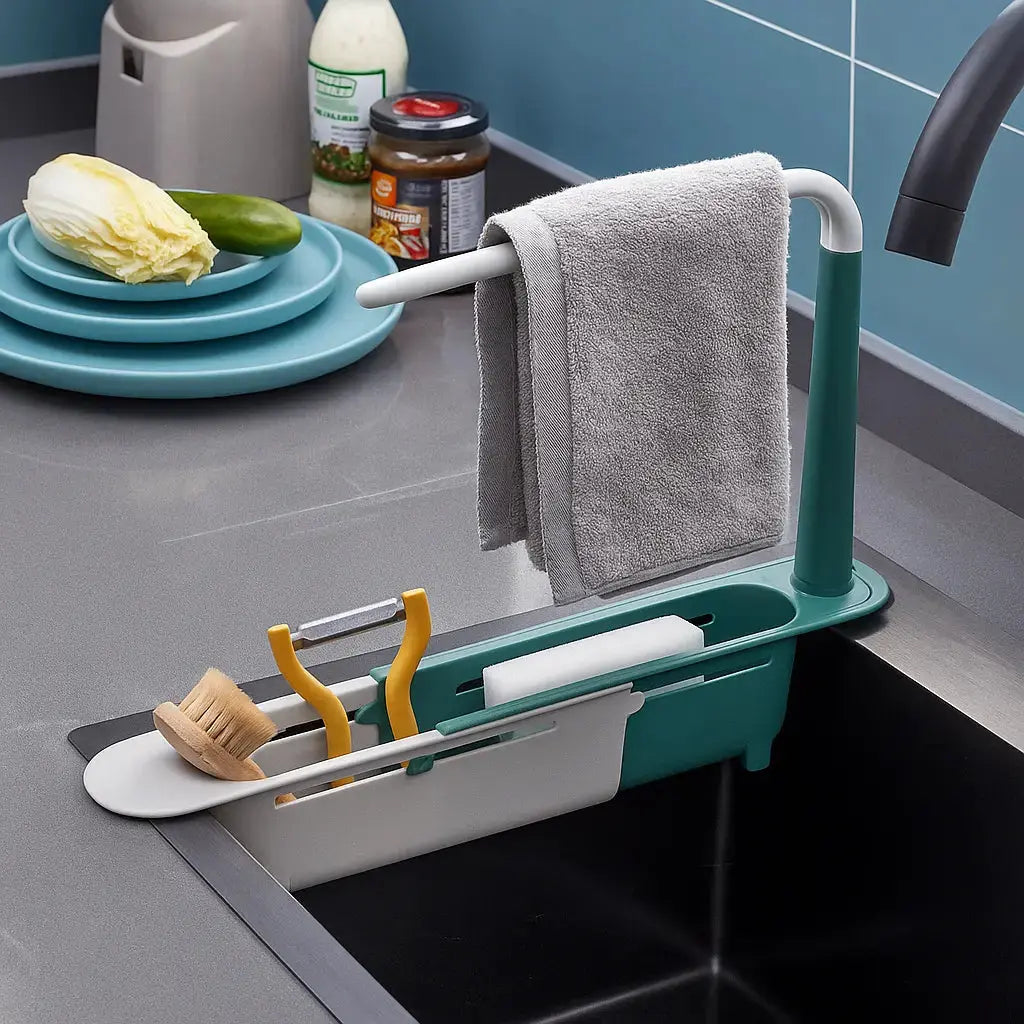 BowLift | Expandable dish rack with towel bar – Suitable for many sink sizes