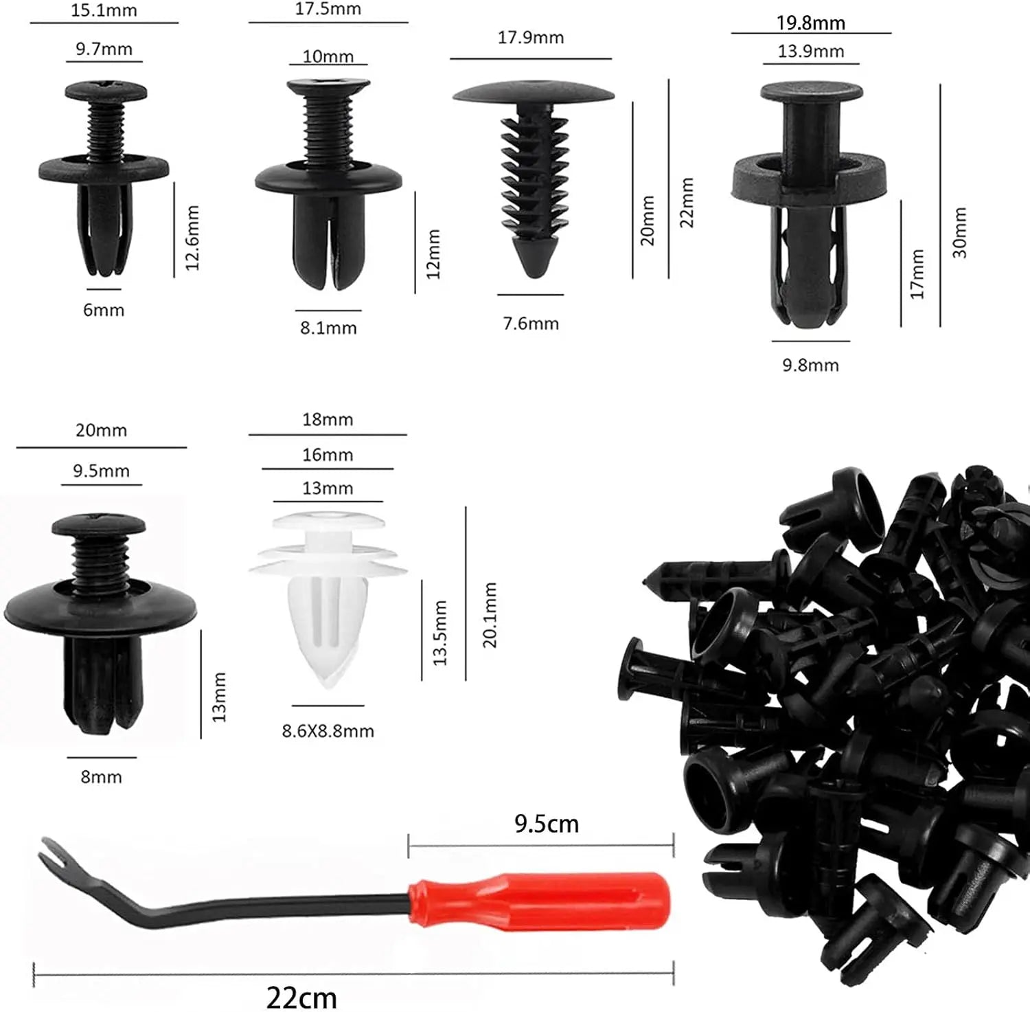 BowLift | Auto mounting kit with clips & tools for repairs