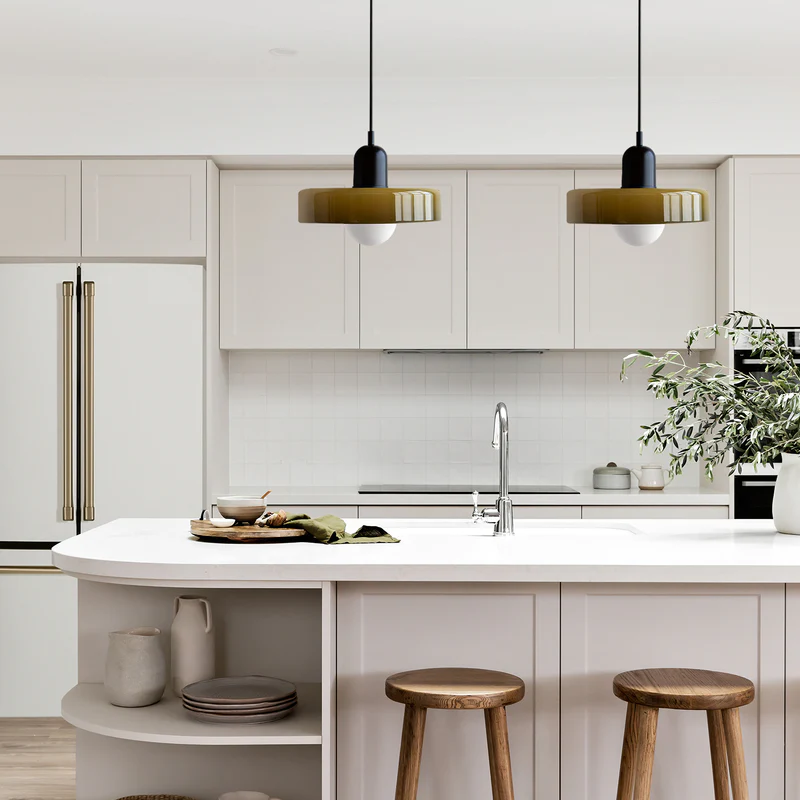 BowLift | Bauhaus Inspired Colourful Glass Pendant Light