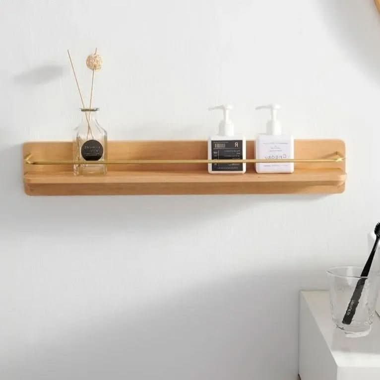 BowLift | Bamboo Wall Coat Rack with Shelf & Sturdy Hooks
