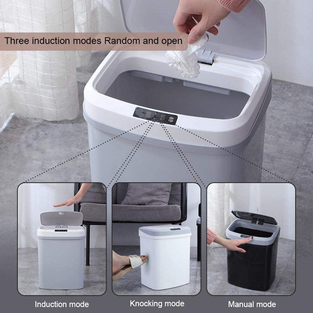 BowLift | Automatic Sensor Trash Can – 15L – Touchless & Quiet – For Kitchen or Living Room
