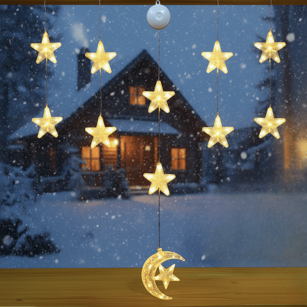 BowLift | LED Christmas lights with suction cups for glass and mirrors