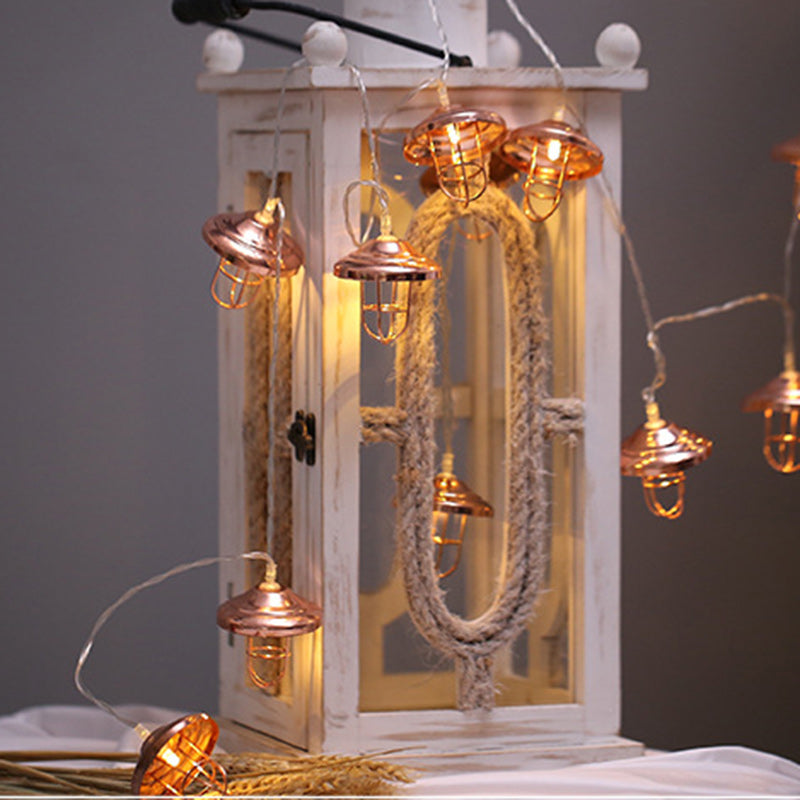 BowLift | Modern Art Deco Mini Lantern Iron Plastic LED String Light For Bedroom