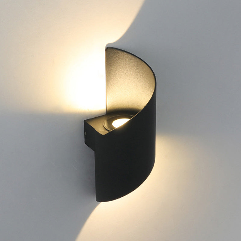 BowLift | Modern Minimalist Waterproof Spiral Aluminum Acrylic LED Wall Light for Bedroom