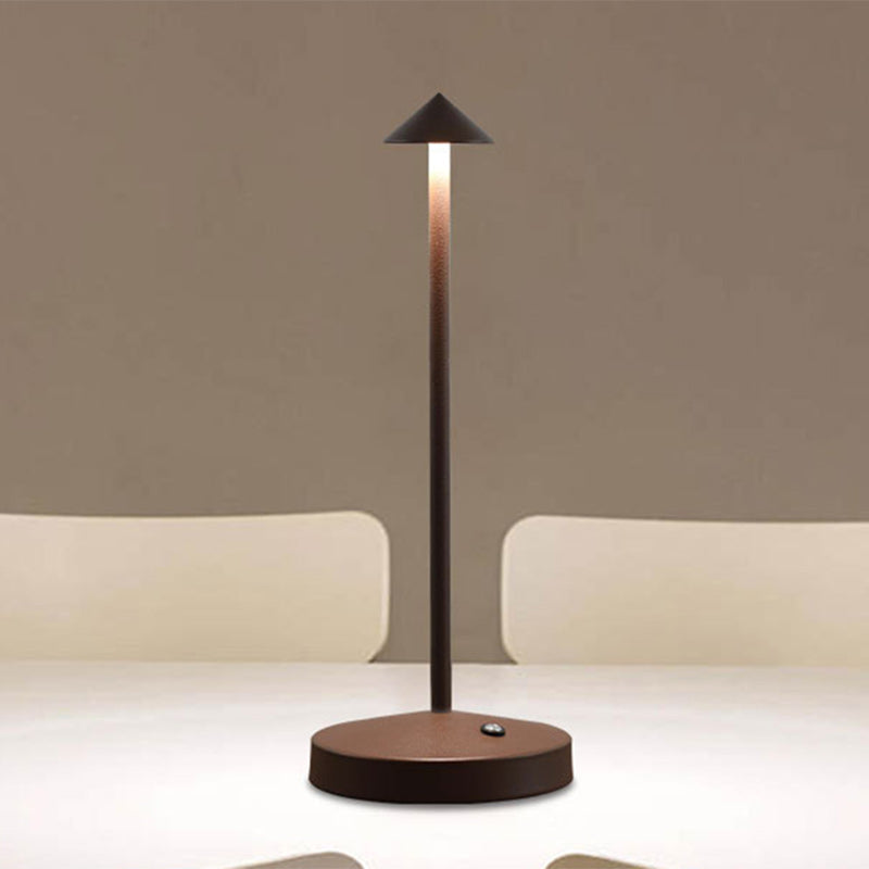 BowLift | Modern Simplicity Triangle Cone Round Acrylic Cylinder Iron LED Table Lamp for the Living Room