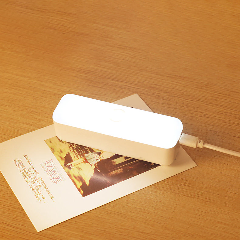 BowLift | Modern Minimalist Rechargeable Magnetic Suction Cup Plastic Strip Rectangular LED Wall Light Night Light For Studying