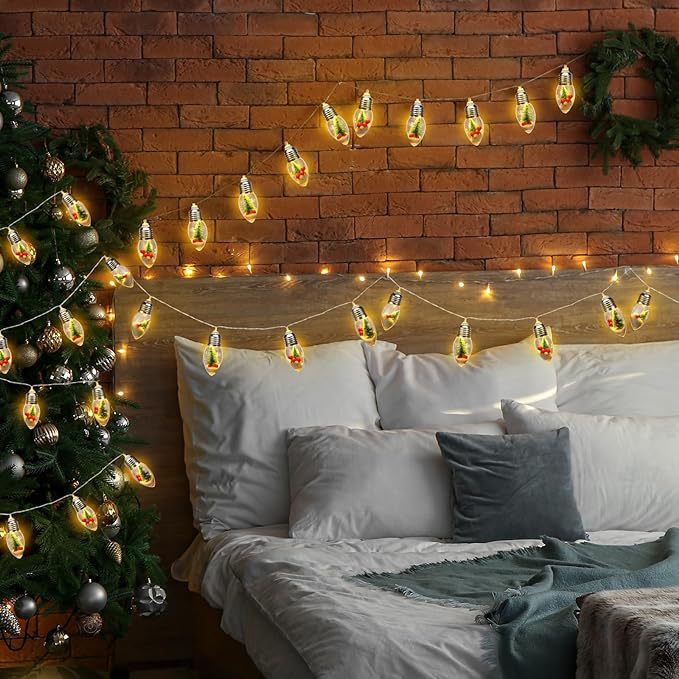 BowLift | Contemporary Creative Waterproof USB Battery PVC Bulb Christmas Decoration LED String Lights For Living Room