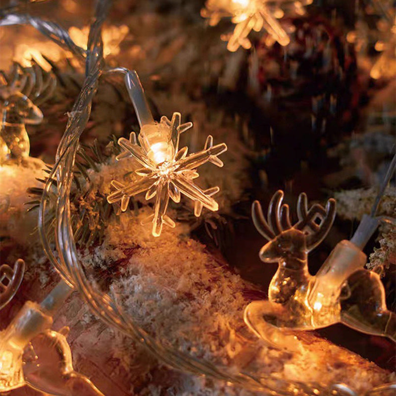 BowLift | Modern Art Deco Battery USB PVC Deer Snow Star Christmas Tree Decoration LED String Light For Entertainment Room