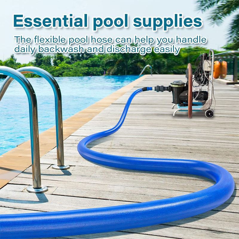 BowLift | 2 Inch Heavy Duty Pool Backwash Hose 25ft With Clamp, Pool Drain Hose
