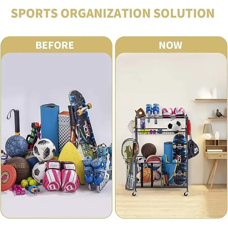 BowLift | Golf Organizer Utility Stand And Other Sports Equipment Shelf Organization For Balls Garage Holder Diy Ball Hat Storage Rack