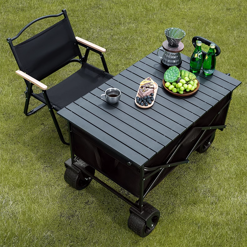 BowLift | 180L Camping Cart With Thick Tires Beach Cart Outdoor Folding Camp Small Trailer Picnic Travel